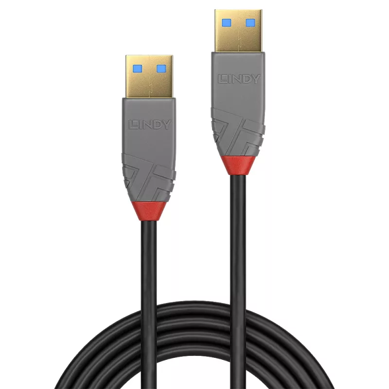 Lindy 3m USB 3.2 Typ-A-Kabel, 5 Gbit/s, Anthra Line