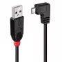 Lindy 2m USB 2.0 Kabel – Typ A auf Micro-B Kabel, 90° abgewinkelt
