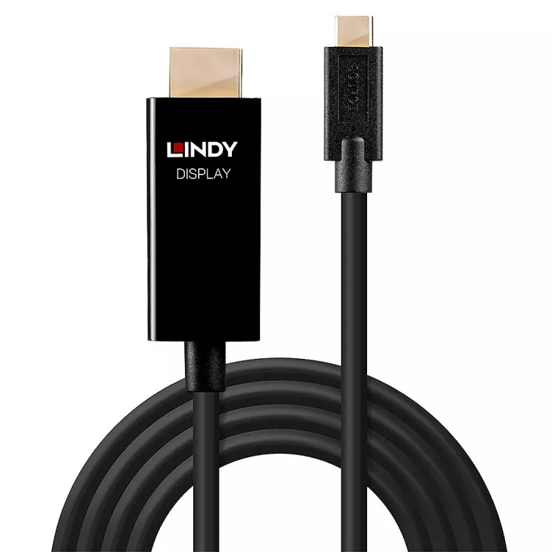 Lindy 2m USB-Typ-C-auf-HDMI-4K60-Adapterkabel mit HDR