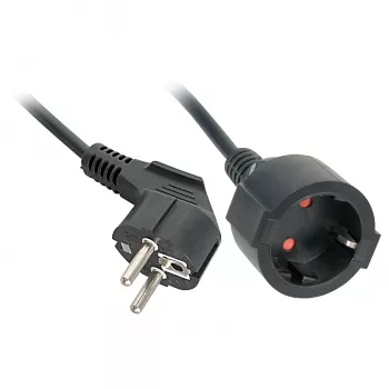 Lindy 30244 Stromverlängerung 3 m 2 AC-Ausgänge Innenbereich Schwarz