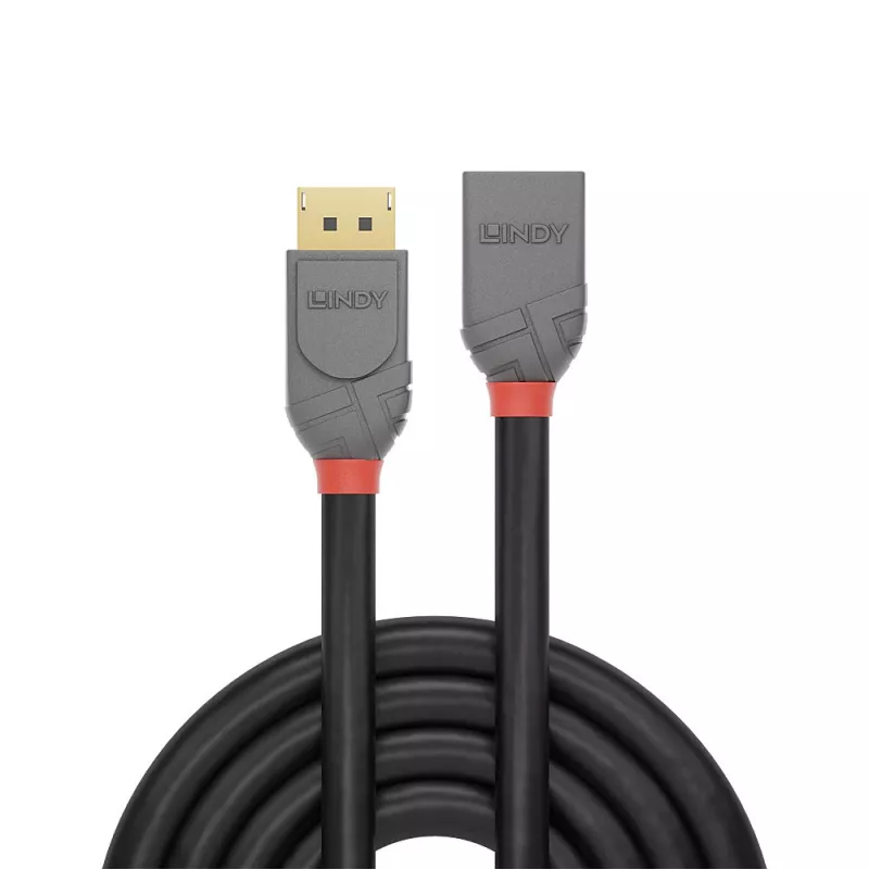 Lindy 3m DisplayPort 1.4 Verlängerungskabel, Anthra Line