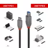 Lindy 2m USB 3.2 Typ-C-auf-B-Kabel, Anthra Line