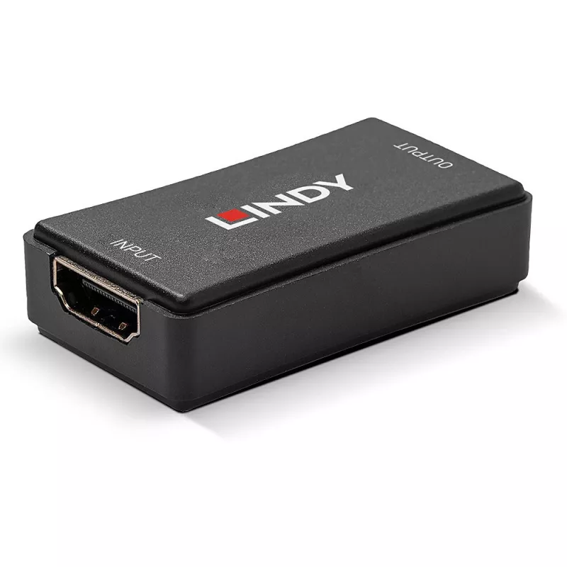 Lindy 50m HDMI 4K30 Repeater, HDCP 2.2, AV-Receiver, Kabelgebunden, Schwarz, HDCP