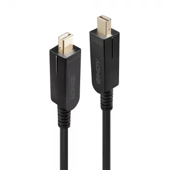 Lindy 20m Fibre Optic Hybrid Mini DisplayPort 1.4 Kabel mit abnehmbaren DP-Anschlüssen