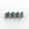 Port-Blocker Lindy USB Type C Port Blocker Key Packung mit 4 Stück Blau