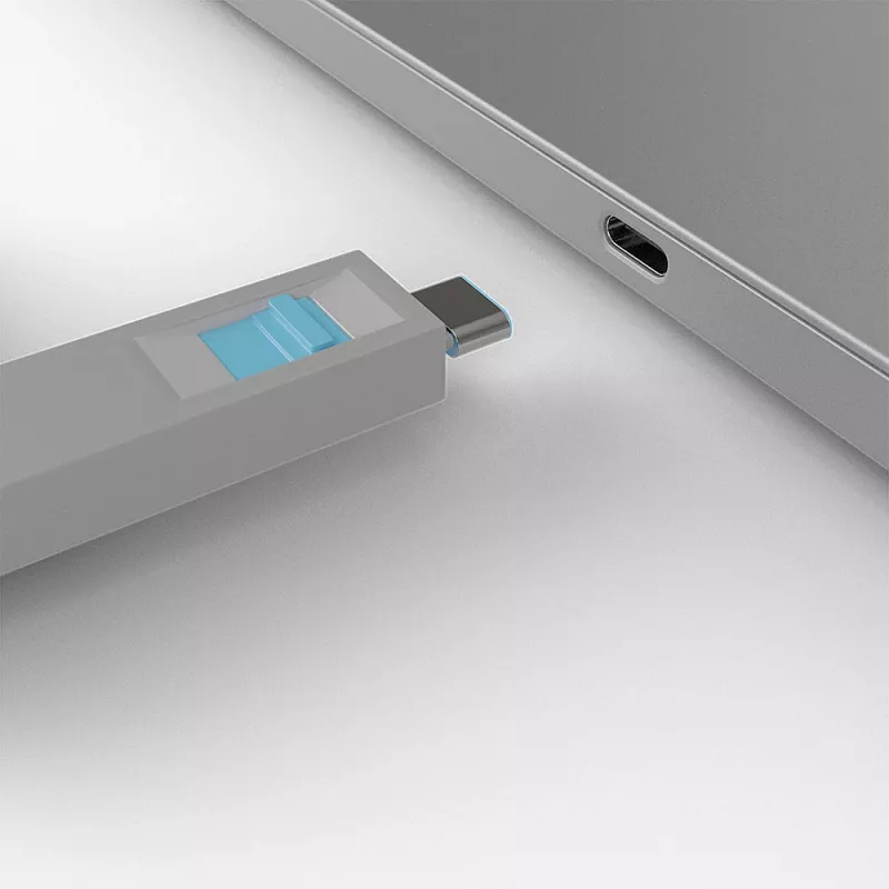 Port-Blocker Lindy USB Type C Port Blocker Key Packung mit 4 Stück Blau