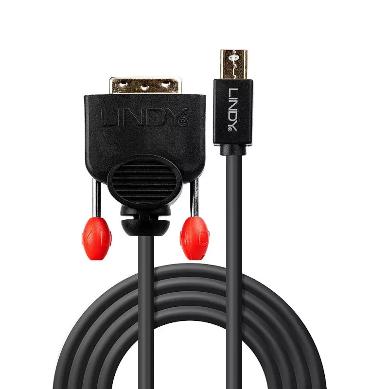 Lindy 2m Mini DisplayPort auf DVI-Kabel, Schwarz