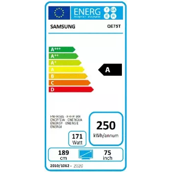 Samsung QE75T Digital signage flach panel 190.5 cm (75 Zoll) LCD 300 cd/m² 4K Ultra HD Schwarz Tizen 4.0