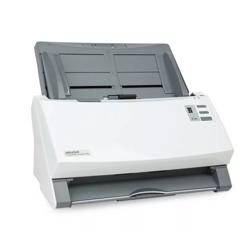 Plustek SmartOffice PS406U Plus ADF-Scanner 600 x 600 DPI A4 Grau, Weiß