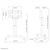 Neomounts PLASMA-M2500SILVER TV-Rollwagen 42-100 Zoll - motorisiert