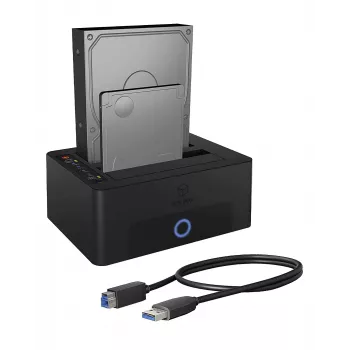 ICY BOX 2-bay Docking and Cloning Station for 2.5 inch or 3.5 inch SATA Drives to USB 3.0 Host