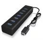 ICY BOX IB-HUB1700-C3 USB 3.2 Gen 1 (3.1 Gen 1) Typ-C 5000 Mbit/s Schwarz