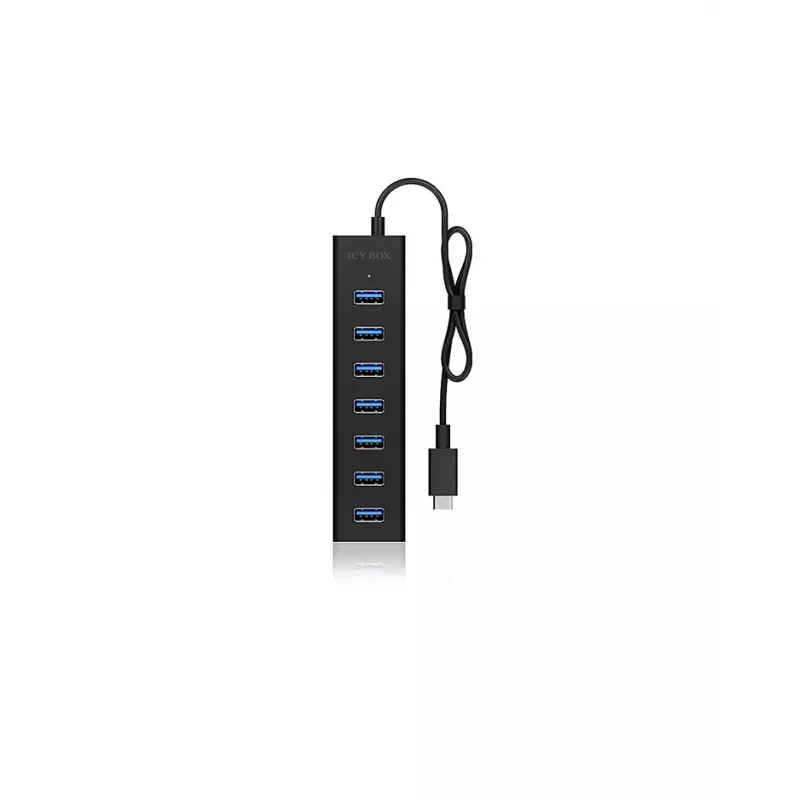 ICY BOX IB-HUB1700-C3 USB 3.2 Gen 1 (3.1 Gen 1) Typ-C 5000 Mbit/s Schwarz