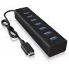 ICY BOX IB-HUB1700-C3 USB 3.2 Gen 1 (3.1 Gen 1) Typ-C 5000 Mbit/s Schwarz