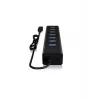 ICY BOX IB-HUB1700-C3 USB 3.2 Gen 1 (3.1 Gen 1) Typ-C 5000 Mbit/s Schwarz