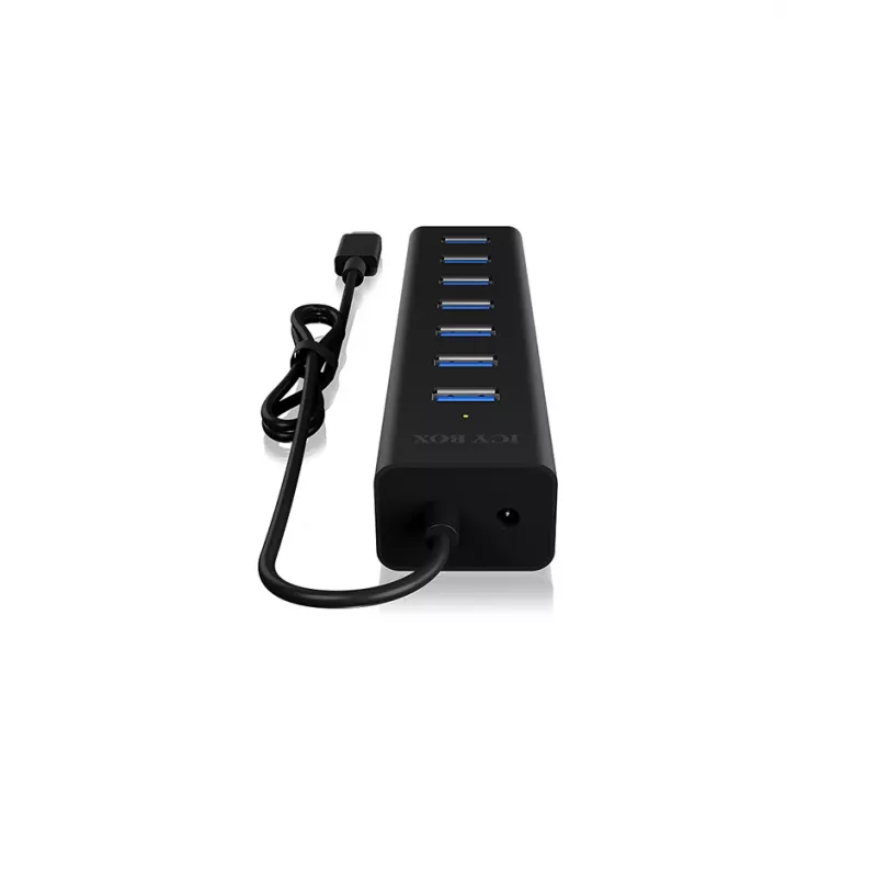 ICY BOX IB-HUB1700-C3 USB 3.2 Gen 1 (3.1 Gen 1) Typ-C 5000 Mbit/s Schwarz