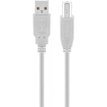 USB-A-auf-USB-B-Kabel GOOBAY 68712, USB 2.0 HiSpeed, 1,8 m, grau