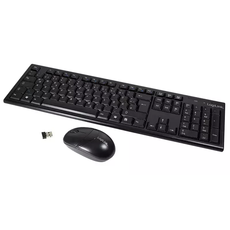 Kabelloses Tastatur-Maus-Set LogiLink ID0104 Schwarz