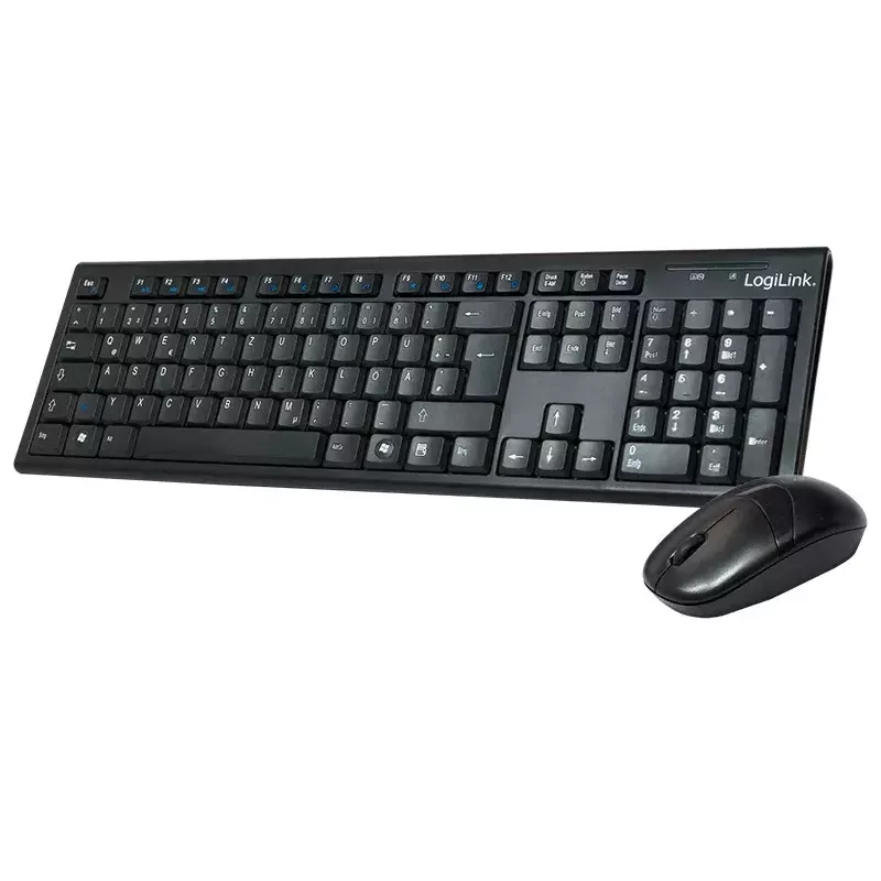 Kabelloses Tastatur-Maus-Set LogiLink ID0104 Schwarz