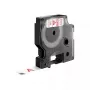 DYMO Authentic D1 Labels | Roter Aufdruck auf Weißband | 12 mm x 7 m | Selbstklebende Etiketten für LabelManager Etikettendrucker | Hergestellt in Europa