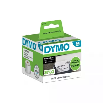 DYMO Authentic LabelWriter Termin-/Namensschild-Etiketten | 51 mm x 89 mm | Nicht haftend | Rolle mit 300 Easy-Peel-Etiketten | für LabelWriter-Etikettendrucker | Hergestellt in Europa