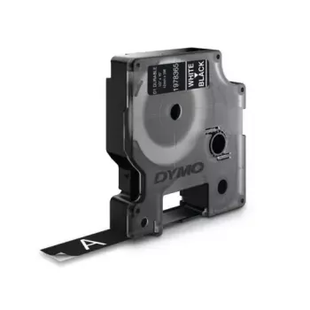 DYMO Authentic D1 Durable Labels | Weißer Druck auf schwarzem Band | 12 mm x 3 m | Beschriftungsband für LabelManager Etikettendrucker