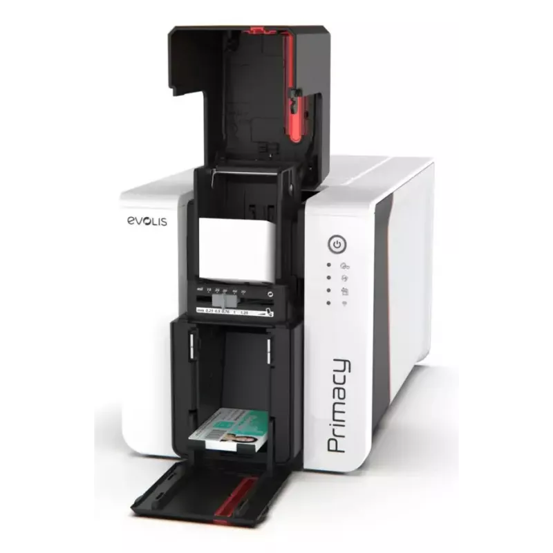 Plastikkartendrucker Evolis Primacy 2 — Farbsublimation/Harz-Thermotransfer, 300 x 1200 DPI, 100 Blatt Zufuhr, Fast Ethernet