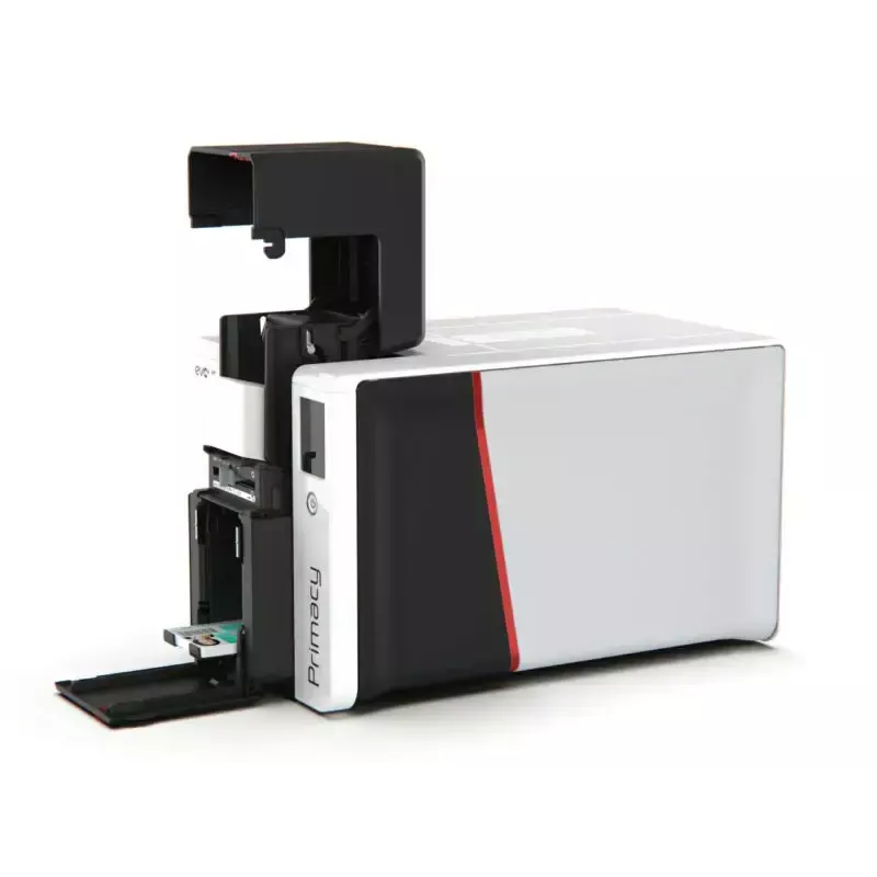 Plastikkartendrucker Evolis Primacy 2 — Farbsublimation/Harz-Thermotransfer, 300 x 1200 DPI, 100 Blatt Zufuhr, Fast Ethernet