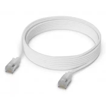 Netzwerk-Patchkabel UBIQUITI UACC-CABLE-PATCH-EL-C6A-5M-W Cat6a 5 m RJ-45 transluzent weiß
