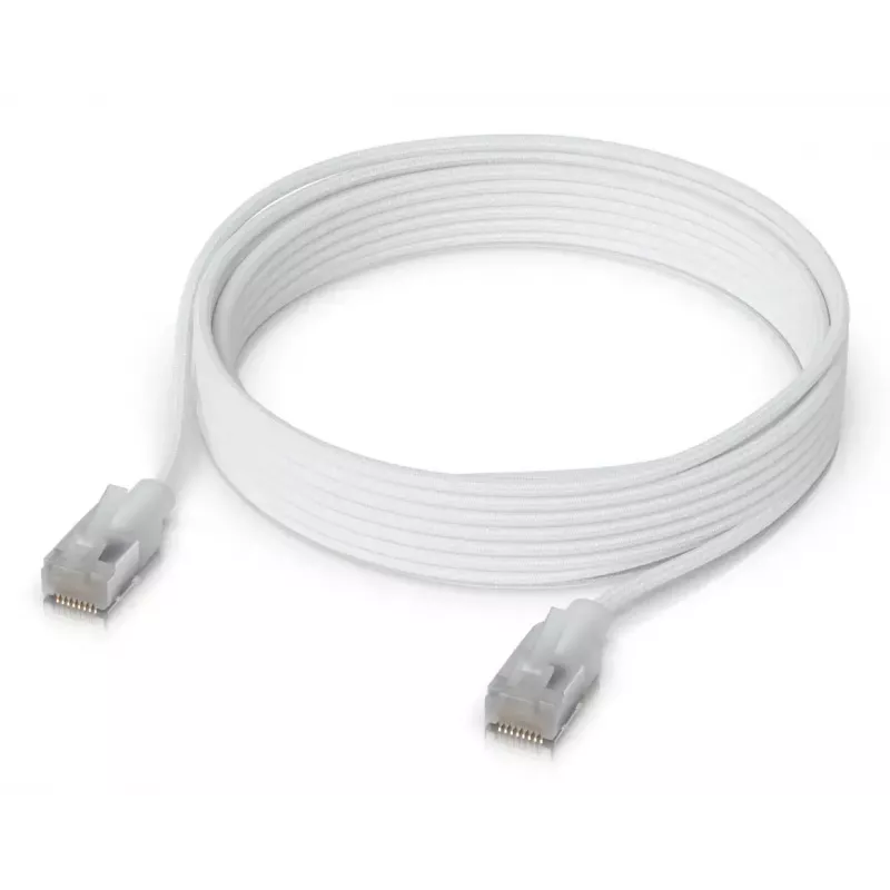 Netzwerk-Patchkabel UBIQUITI UACC-CABLE-PATCH-EL-C6A-5M-W Cat6a 5 m RJ-45 transluzent weiß