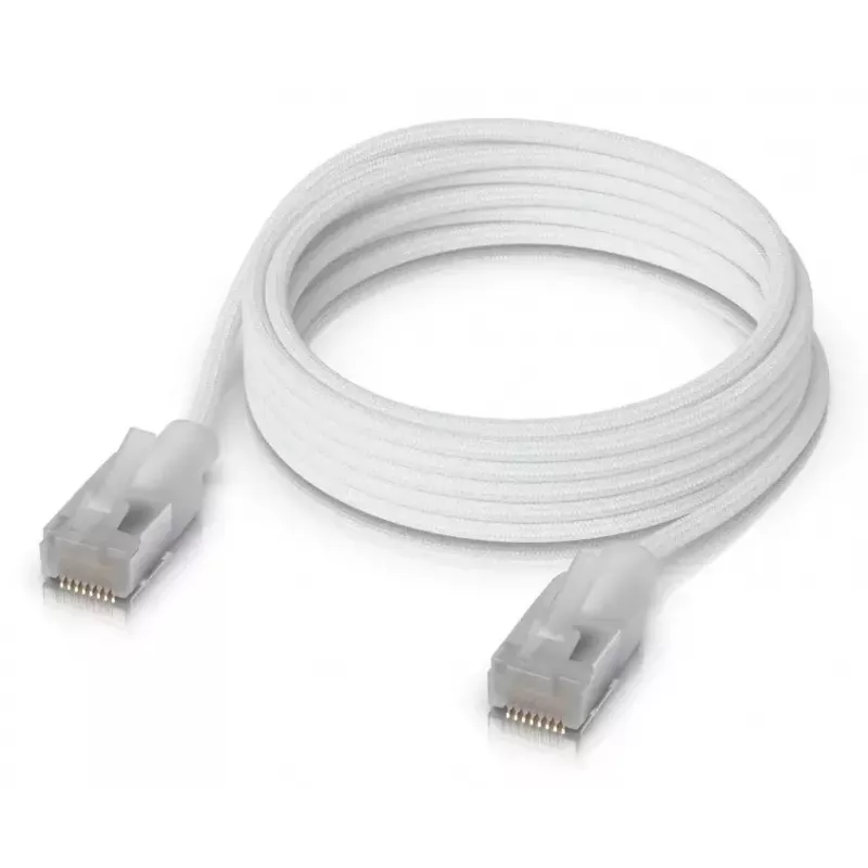 Netzwerkkabel Ubiquiti UACC-Cable-Patch-EL-C6A-2M-W RJ-45 Cat6a 2m Durchscheinendes Weiß