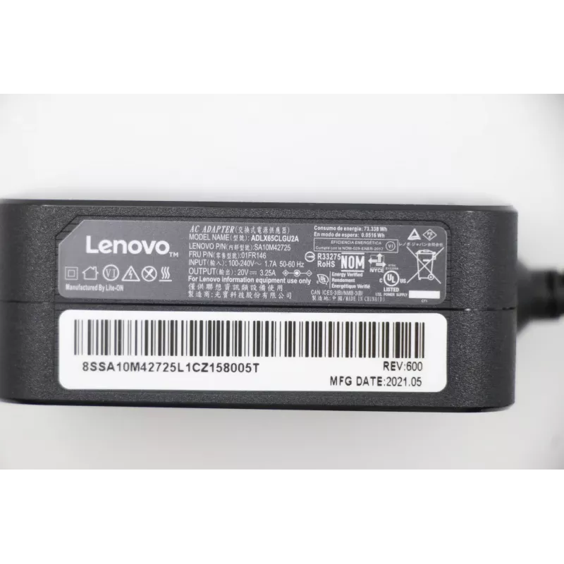Lenovo 01FR146 Netzteil/Wechselrichter Indoor 65 W Schwarz