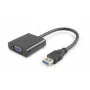 Microconnect USB3.0VGA USB-Grafikadapter 1920 x 1080 Pixel Schwarz