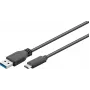 Microconnect USB3.1CA2 USB-Kabel USB 3.2 Gen 1 (3.1 Gen 1) 2 m USB C USB A Schwarz