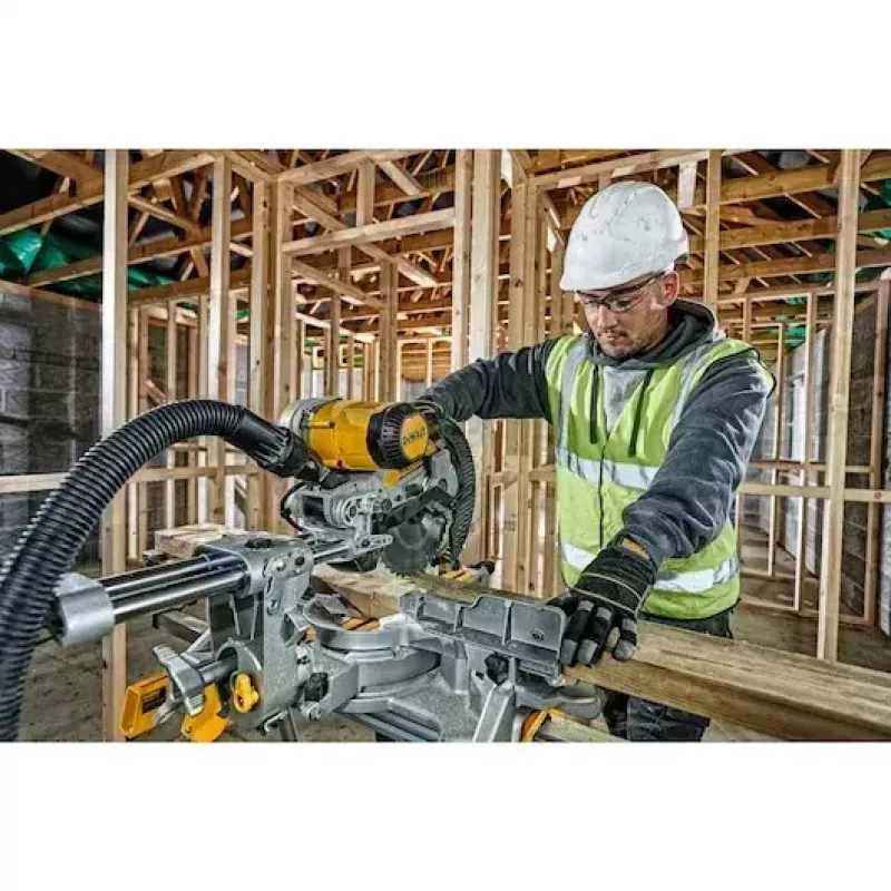 Kapp- und Gehrungssäge DeWALT DWS727-QS, stationäre Kapp- und Gehrungssäge, Gewicht 22 kg, Höhe 460 mm