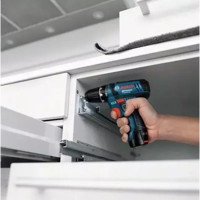 Bosch GSB 10,8-2-LI Professional Schlüssellos Schwarz, Blau, Rot