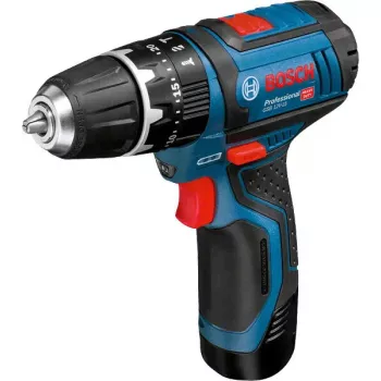Bosch GSB 10,8-2-LI Professional Schlüssellos Schwarz, Blau, Rot