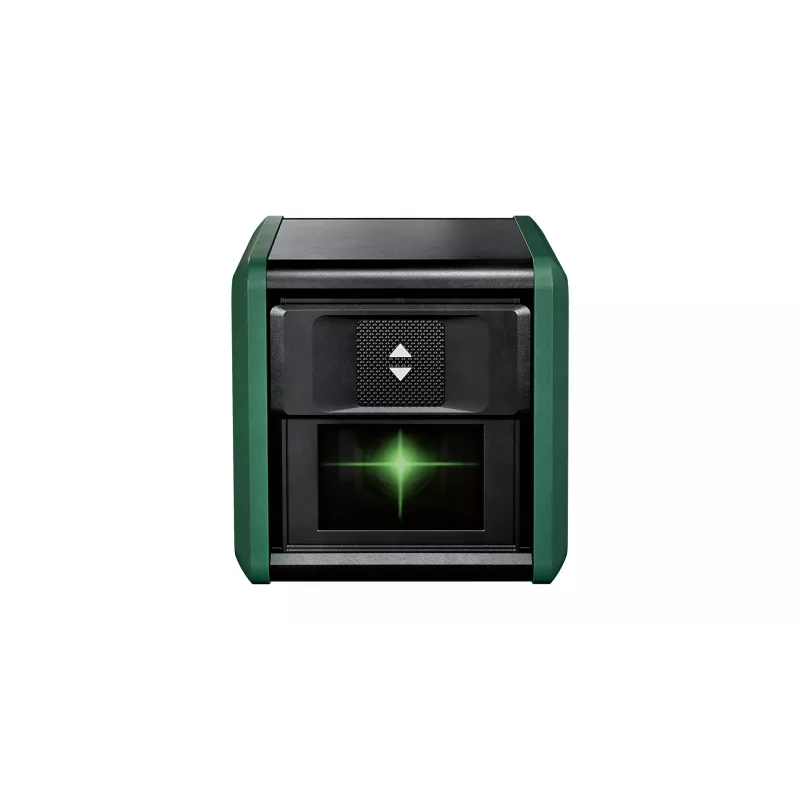 Laser-Wasserwaage Bosch Quigo Grün mit Stativ 1,1 m — kompaktes Kreuzlinienlaser-Set