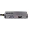 StarTech.com USB-C-Videoadapter, USB-C auf HDMI DVI VGA Adapter, Bis zu 4K 60Hz, Aluminium, Multiport-Video-Display-Adapter, Thunderbolt 3/4-kompatibel, USB-Typ-C-Reiseadapter
