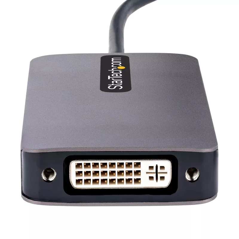 StarTech.com USB-C-Videoadapter, USB-C auf HDMI DVI VGA Adapter, Bis zu 4K 60Hz, Aluminium, Multiport-Video-Display-Adapter, Thunderbolt 3/4-kompatibel, USB-Typ-C-Reiseadapter