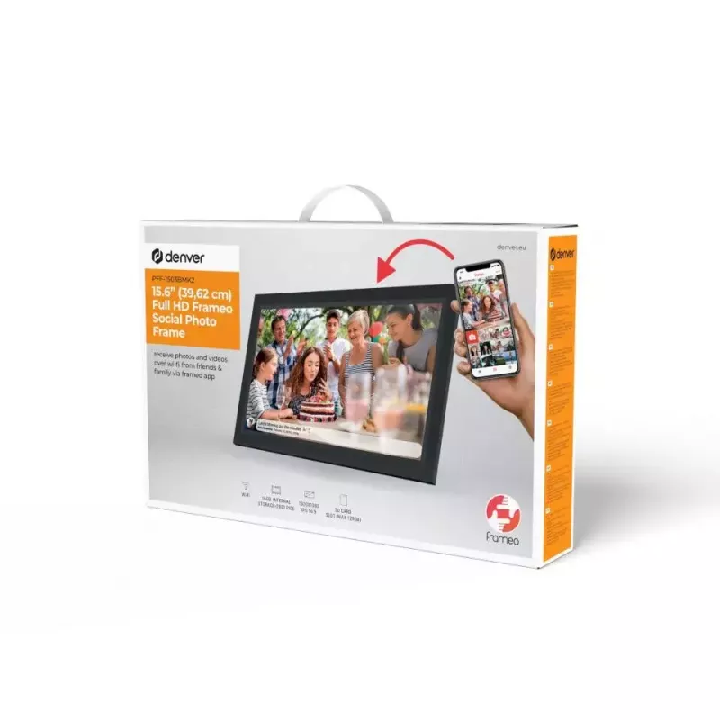 Digitaler Bilderrahmen Denver PFF-1503B 15,6 Zoll Touchscreen Wi-Fi 1920x1080