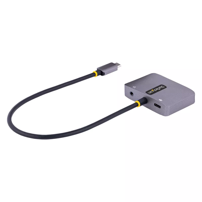 StarTech.com USB-C-Videoadapter, USB-C auf HDMI VGA Multiport-Adapter, 3,5-mm-Audio, 4K 60Hz HDR, 100W PD Pass-Through, Thunderbolt 3/4 kompatibel – USB-C Display Reiseadapter