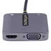 StarTech.com USB-C-Videoadapter, USB-C auf HDMI VGA Multiport-Adapter, 3,5-mm-Audio, 4K 60Hz HDR, 100W PD Pass-Through, Thunderbolt 3/4 kompatibel – USB-C Display Reiseadapter
