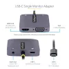 StarTech.com USB-C-Videoadapter, USB-C auf HDMI VGA Multiport-Adapter, 3,5-mm-Audio, 4K 60Hz HDR, 100W PD Pass-Through, Thunderbolt 3/4 kompatibel – USB-C Display Reiseadapter