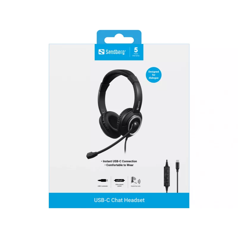 Headset Sandberg USB-C Chat Headset