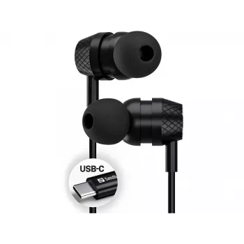 Headset Sandberg USB-C/A In-Earset mit Line-Mic