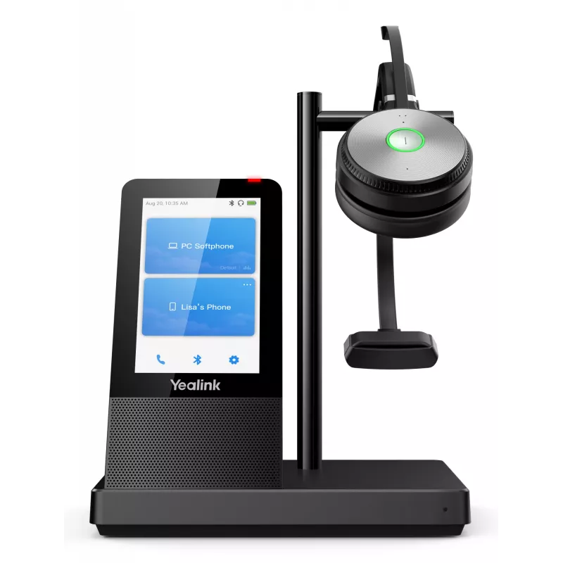 Yealink WH66 Mono UC-DECT Wireless Headset, kabellos, Büro/Callcenter, 20 - 20000 Hz, 80 g, Headset, Schwarz