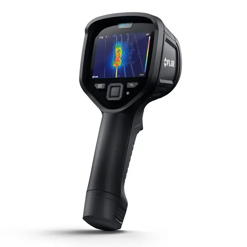 Wärmebildkamera Flir Systems E8-PRO — 320×240 px, NETD 40 mK, IFOV 1,8 mRad, 3,5 Zoll Display, Metallgehäuse, schwarz