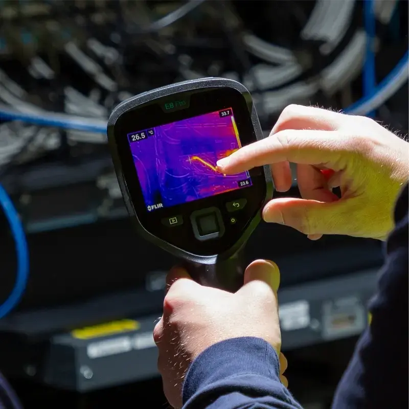 Wärmebildkamera Flir Systems E8-PRO — 320×240 px, NETD 40 mK, IFOV 1,8 mRad, 3,5 Zoll Display, Metallgehäuse, schwarz