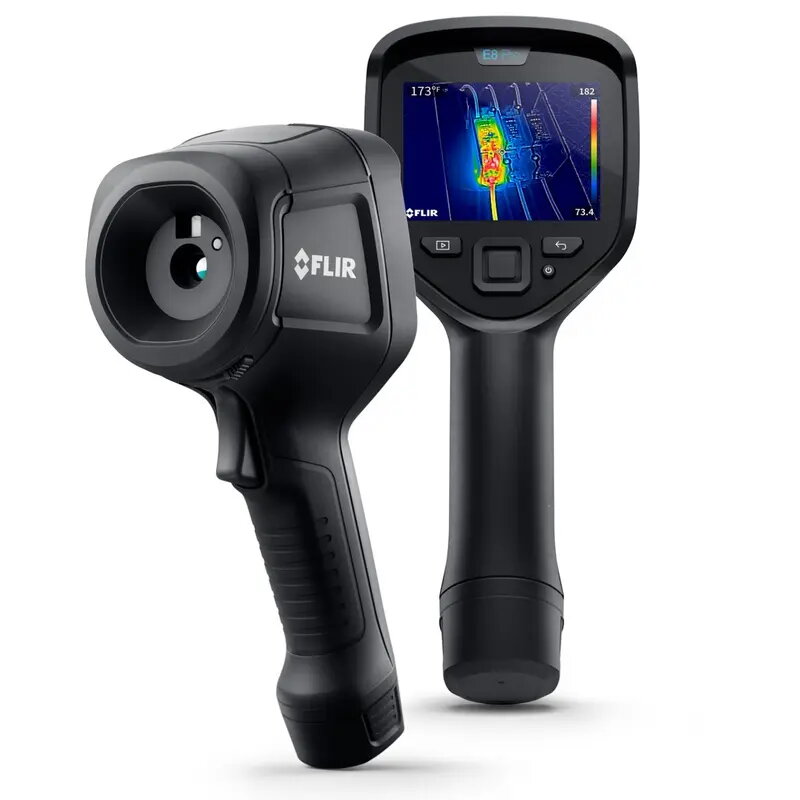 Wärmebildkamera Flir Systems E8-PRO — 320×240 px, NETD 40 mK, IFOV 1,8 mRad, 3,5 Zoll Display, Metallgehäuse, schwarz